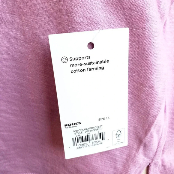 SO | Junior's Muscle Tank in Orchid sz 1X - Picture 5 of 9